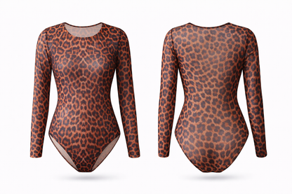 Radiant03 - Tan-Through Baddräkt Dam - Långärmad