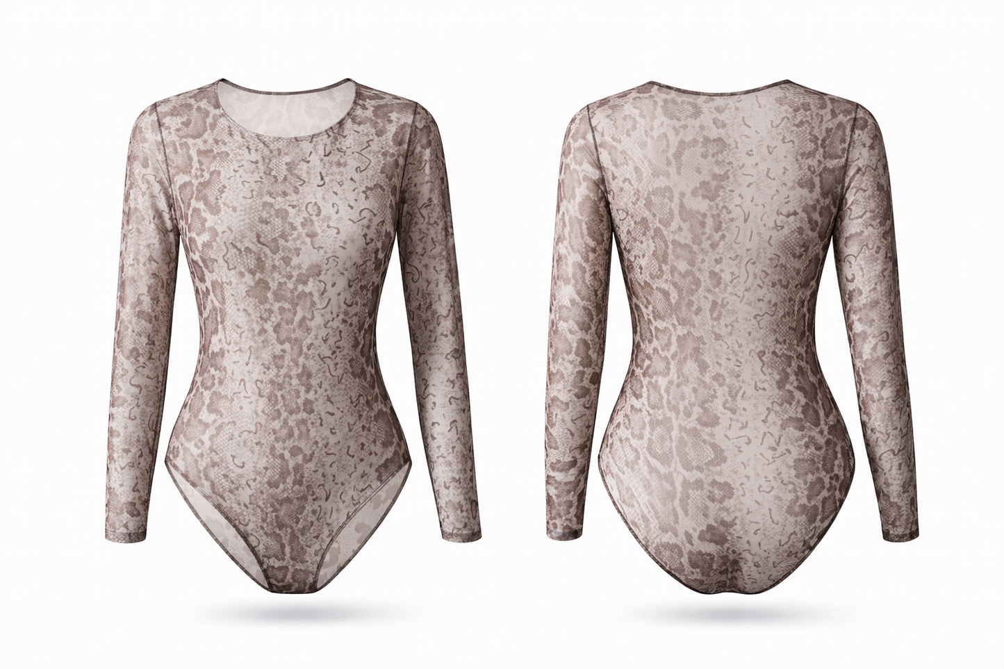 Radiant03 - Tan-Through Baddräkt Dam - Långärmad