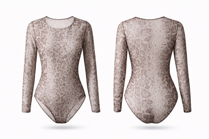 Radiant03 - Tan-Through Baddräkt Dam - Långärmad