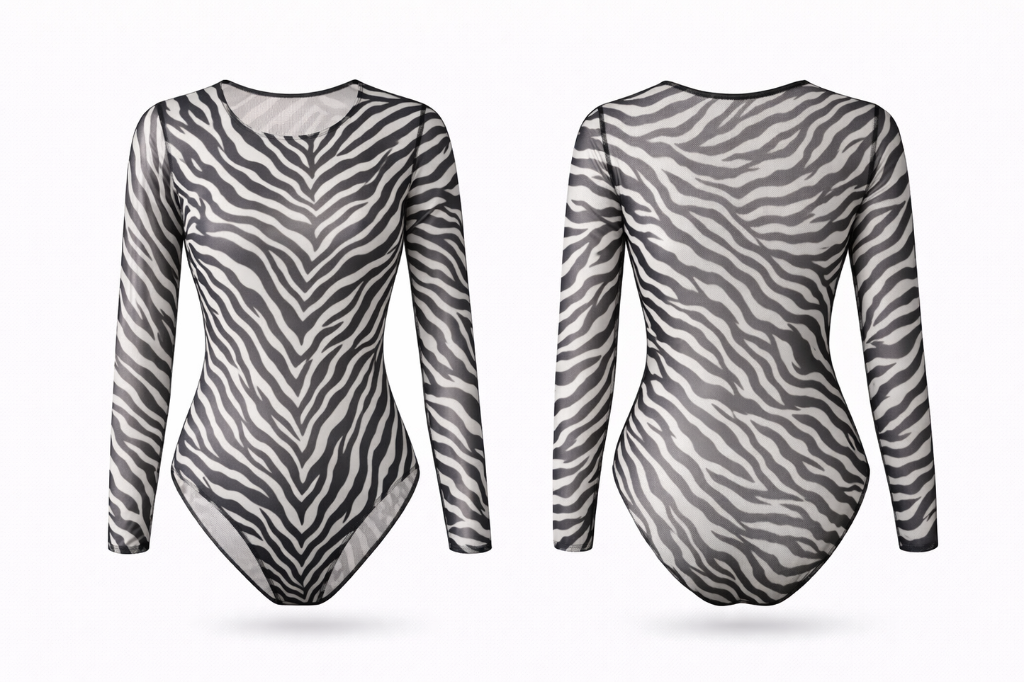 Radiant03 - Tan-Through Baddräkt Dam - Långärmad