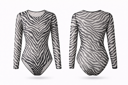 Radiant03 - Tan-Through Baddräkt Dam - Långärmad