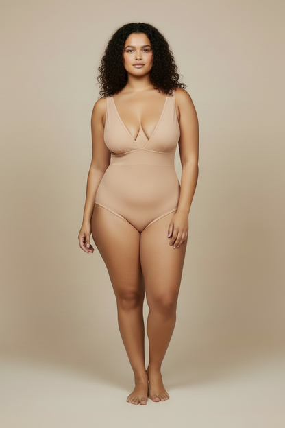 Beige shapewear bodysuit