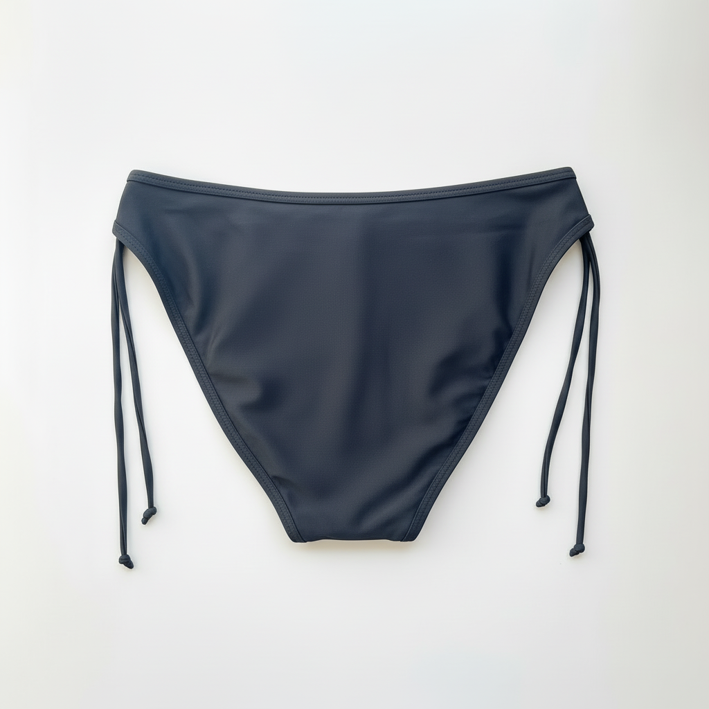 Periodbaddräkt vit bakgrund